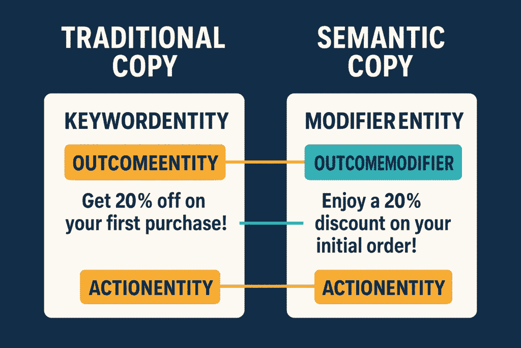 traditional vs semantic copy